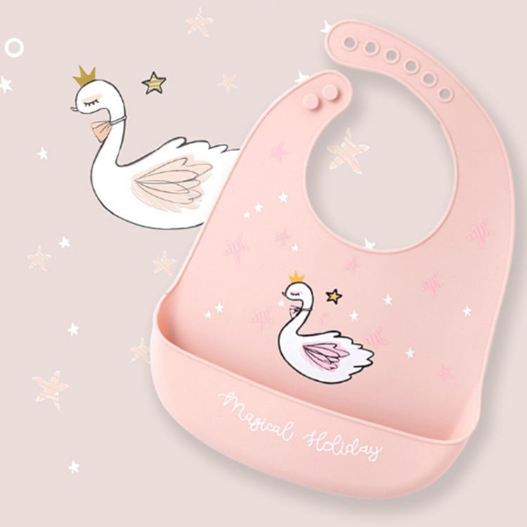 Baby Feeding Apron Waterproof Infant Feeding Saliva Bib with Pocket